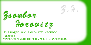 zsombor horovitz business card